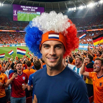 Holland Pruik - Opvallende WK Supporterspruik met Comfortabele Pasvorm
