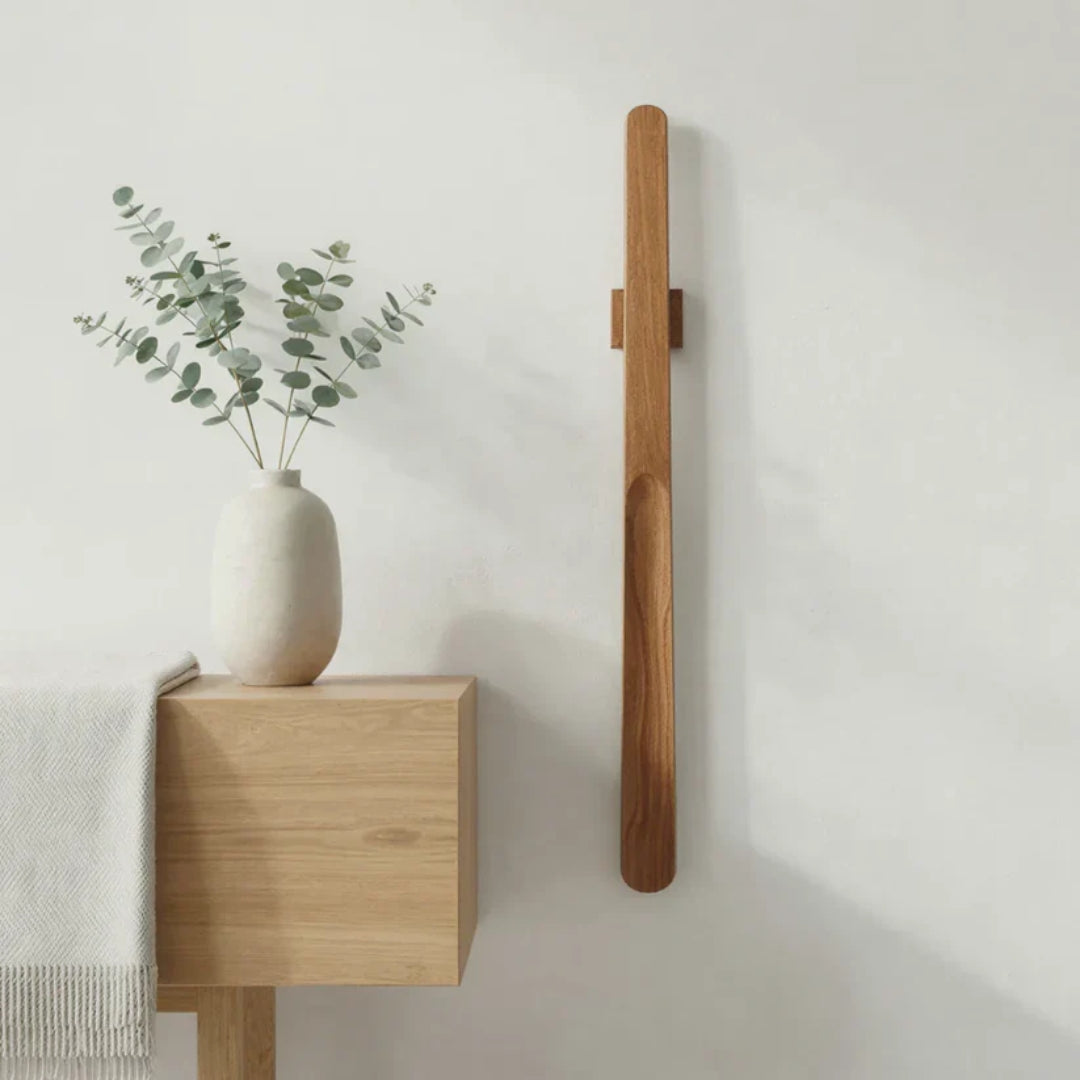 Træ Skoindtrækker med Magnetisk Vægdesign