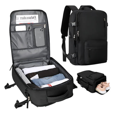 Reisrugzak - Waterdichte Rugzak met USB Poort 35L