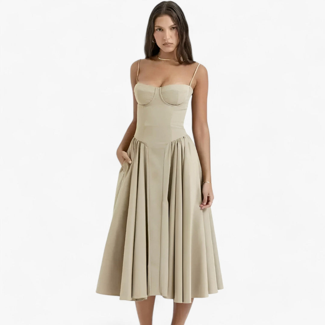 Midi Jurk - Elegante Corset Jurk voor Elke Gelegenheid