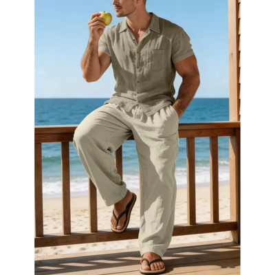 Zomer Set - Luchtige V-Hals Co-ord Set - Solven