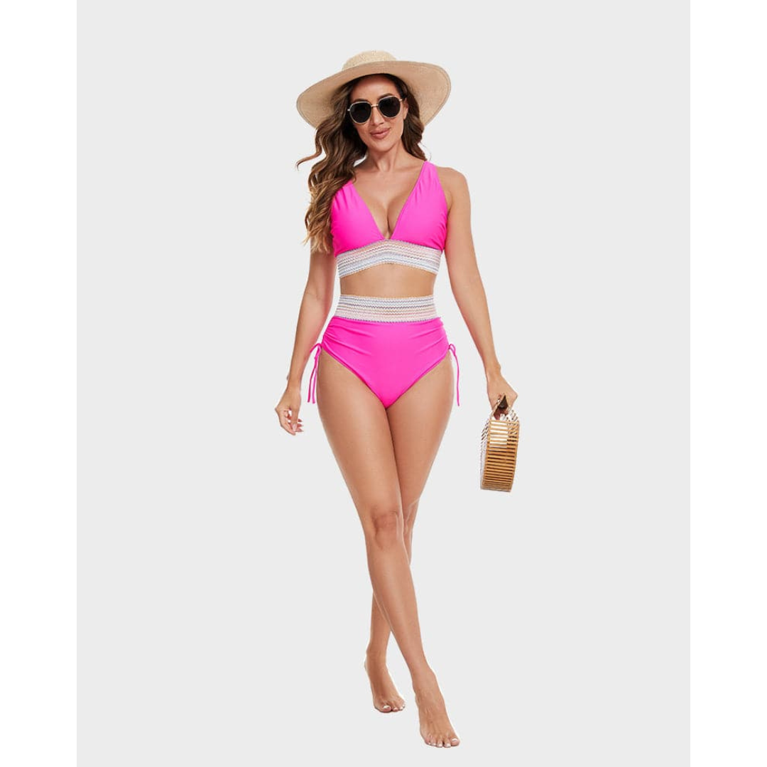Bikini - Magasított derekú, alakformáló bikini szett - Velessa