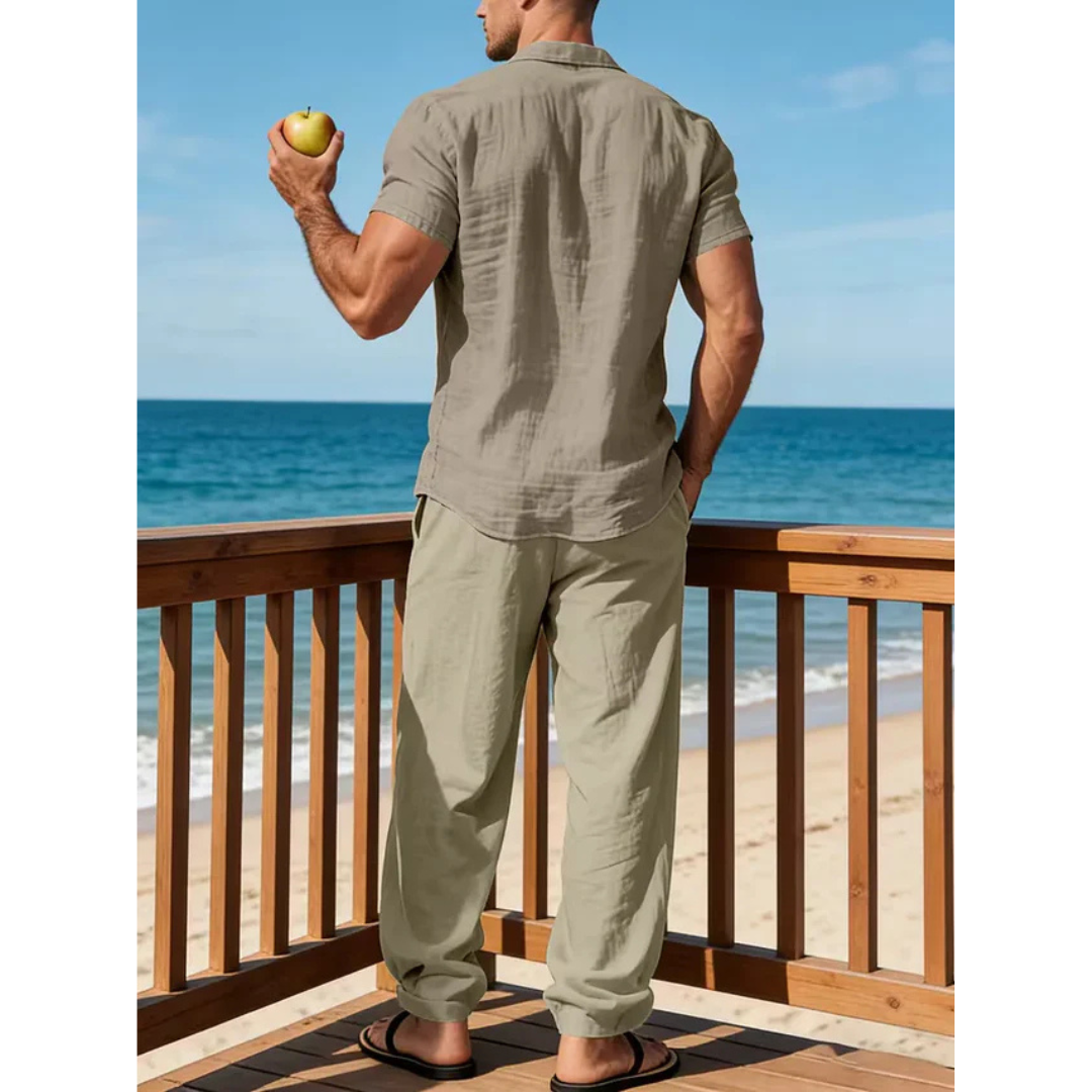 Zomer Set - Luchtige V-Hals Co-ord Set - Solven