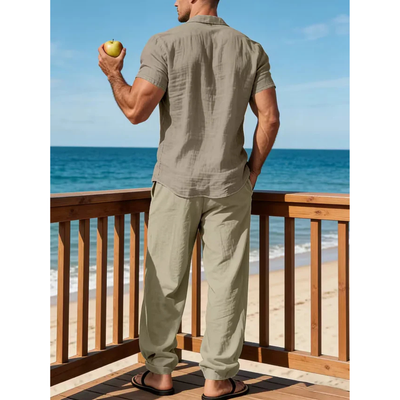 Zomer Set - Luchtige V-Hals Co-ord Set - Solven