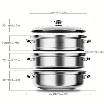 Stomer - 3-Laagse Voedselstomer - NutriSteam