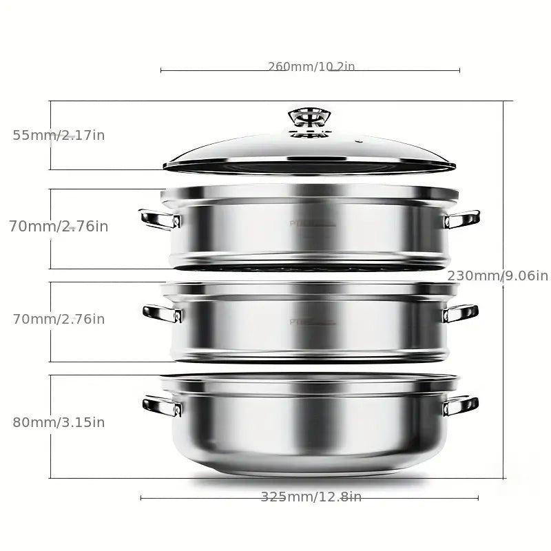 Stomer - 3-Laagse Voedselstomer - NutriSteam