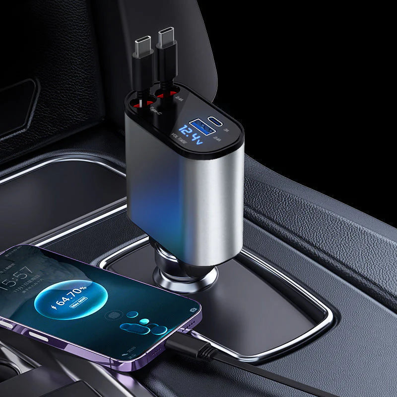 Auto Snellader - Uitschuifbare Fast Charger - NexDrive