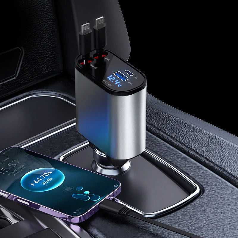 Auto Snellader - Uitschuifbare Fast Charger - NexDrive