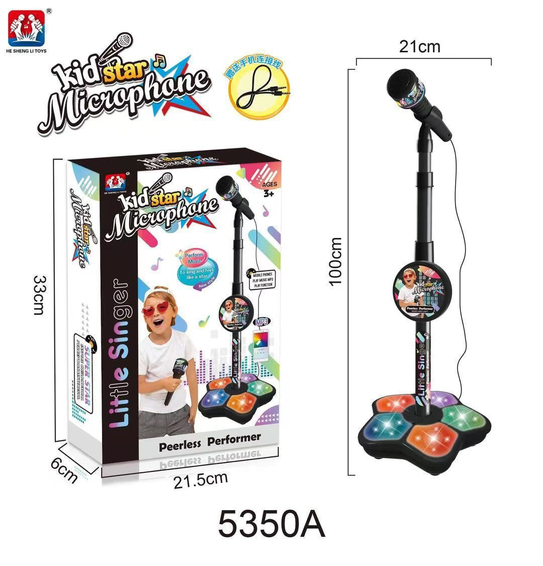 🎤 Micro Karaoké Enfant avec Support – Le Cadeau Parfait pour votre Petite Star ! 🎶