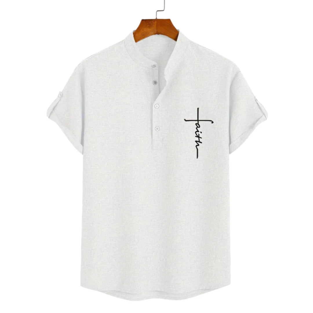 Elegant Skjorte med Opstående Krave