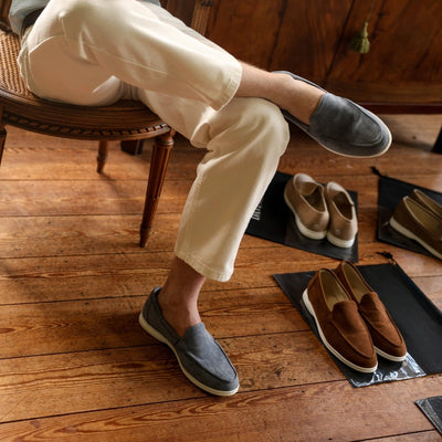 Loafers - Suède Look Instappers met Comfortzool - Valtero