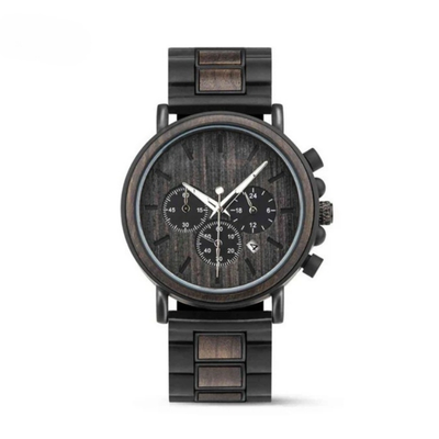 WoodTime Montre en Bois - Design Élégant et Multifonctionnel