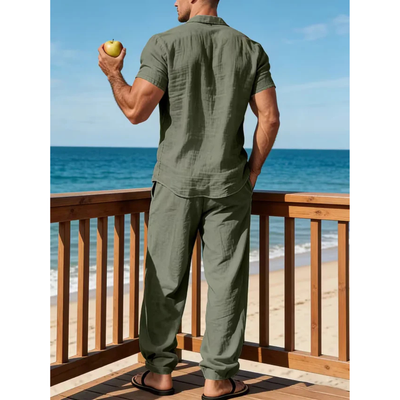 Zomer Set - Luchtige V-Hals Co-ord Set - Solven