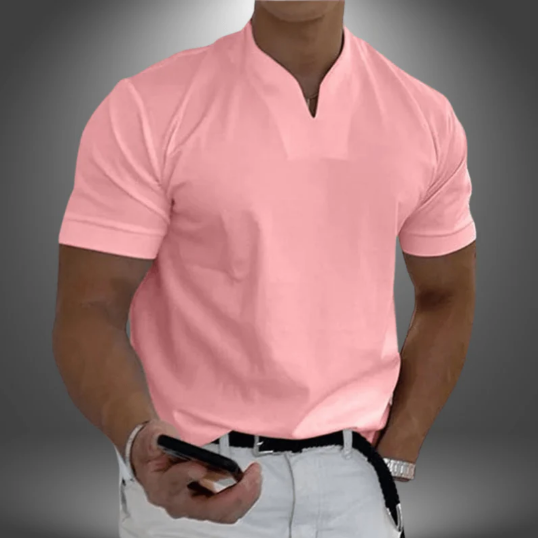 Slim Fit T-shirt Voor Heren Met V-hals
