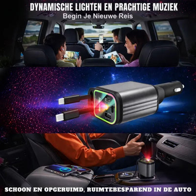 AutoCharge - 4-in-1 Snellader met RGB Sterrenhemel