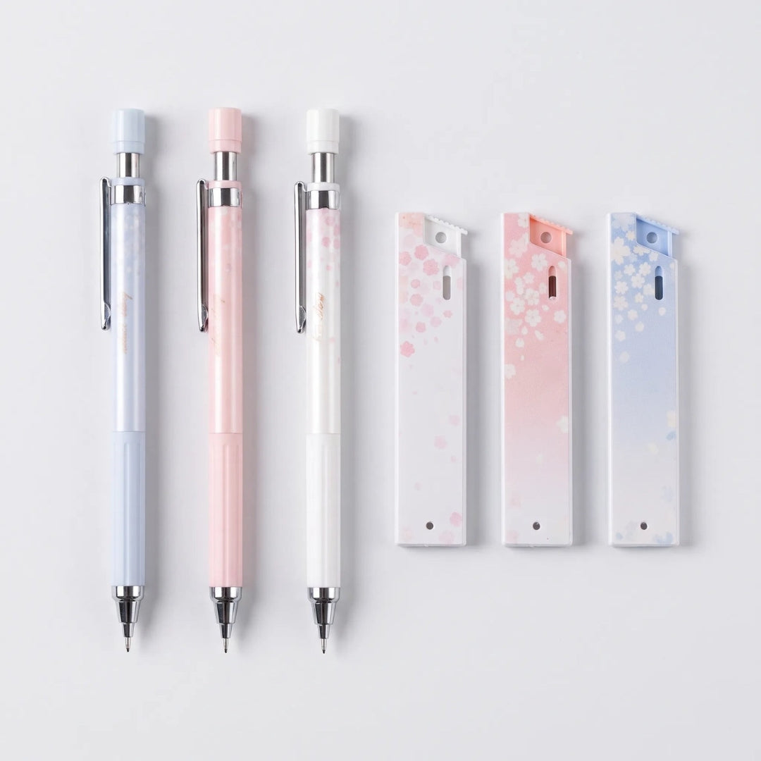 Set Pen-Potloden - Pastel Bloemendesign met Navullingen