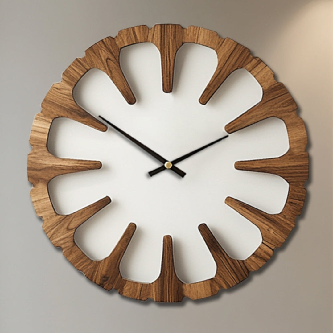 MYHOME® - Artistieke Ronde Houten Wandklok