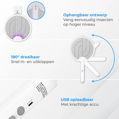Elektrische Vliegenmepper - 2-in-1 met UV-Lamp