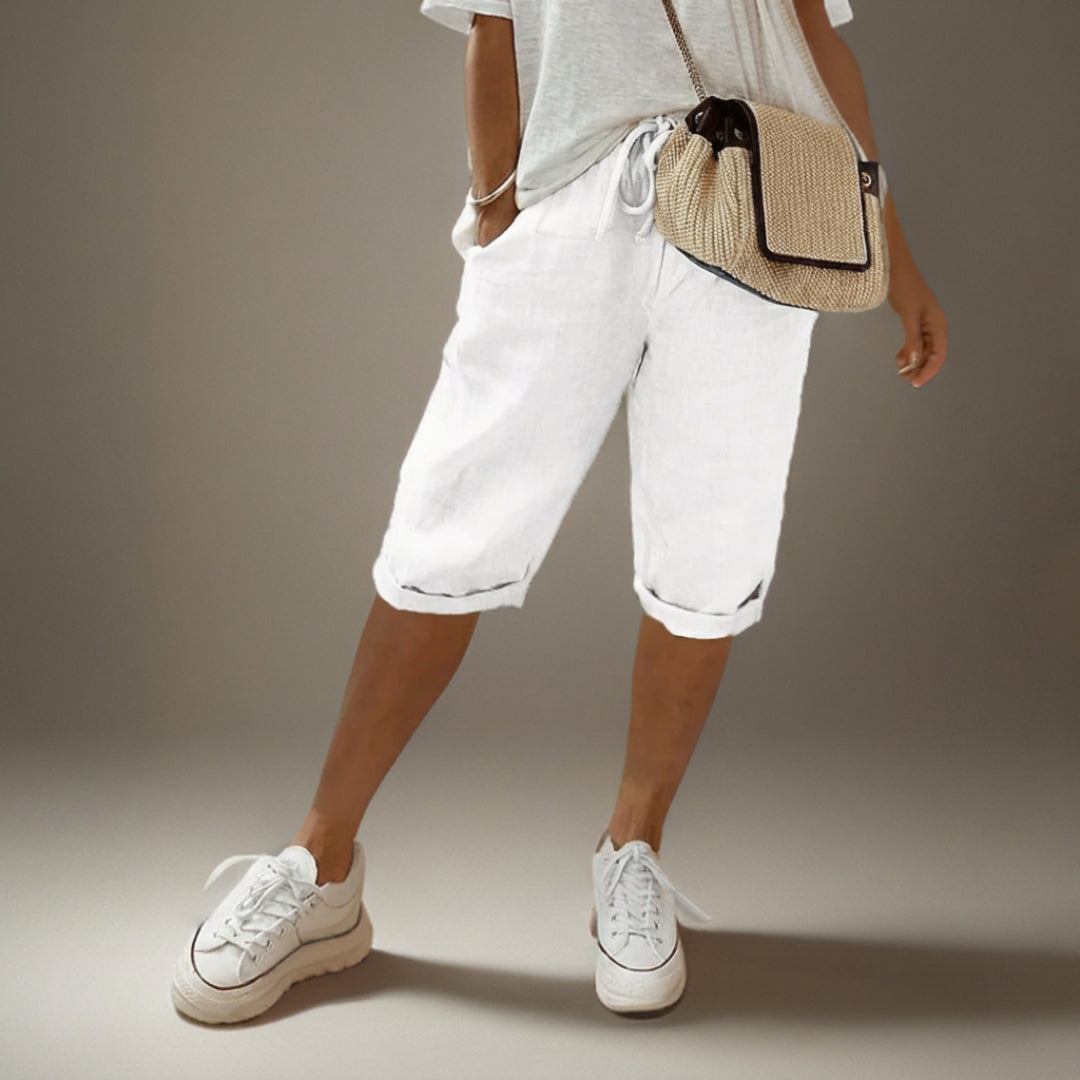Shorts met losse pasvorm en trekkoord