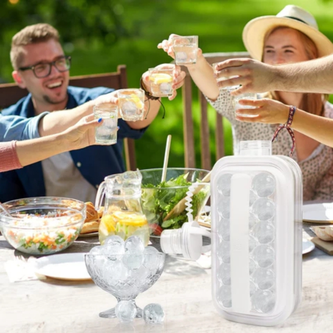ICEY - ijsballen Maker - 2-in-1 Fles met 17 ijsballen