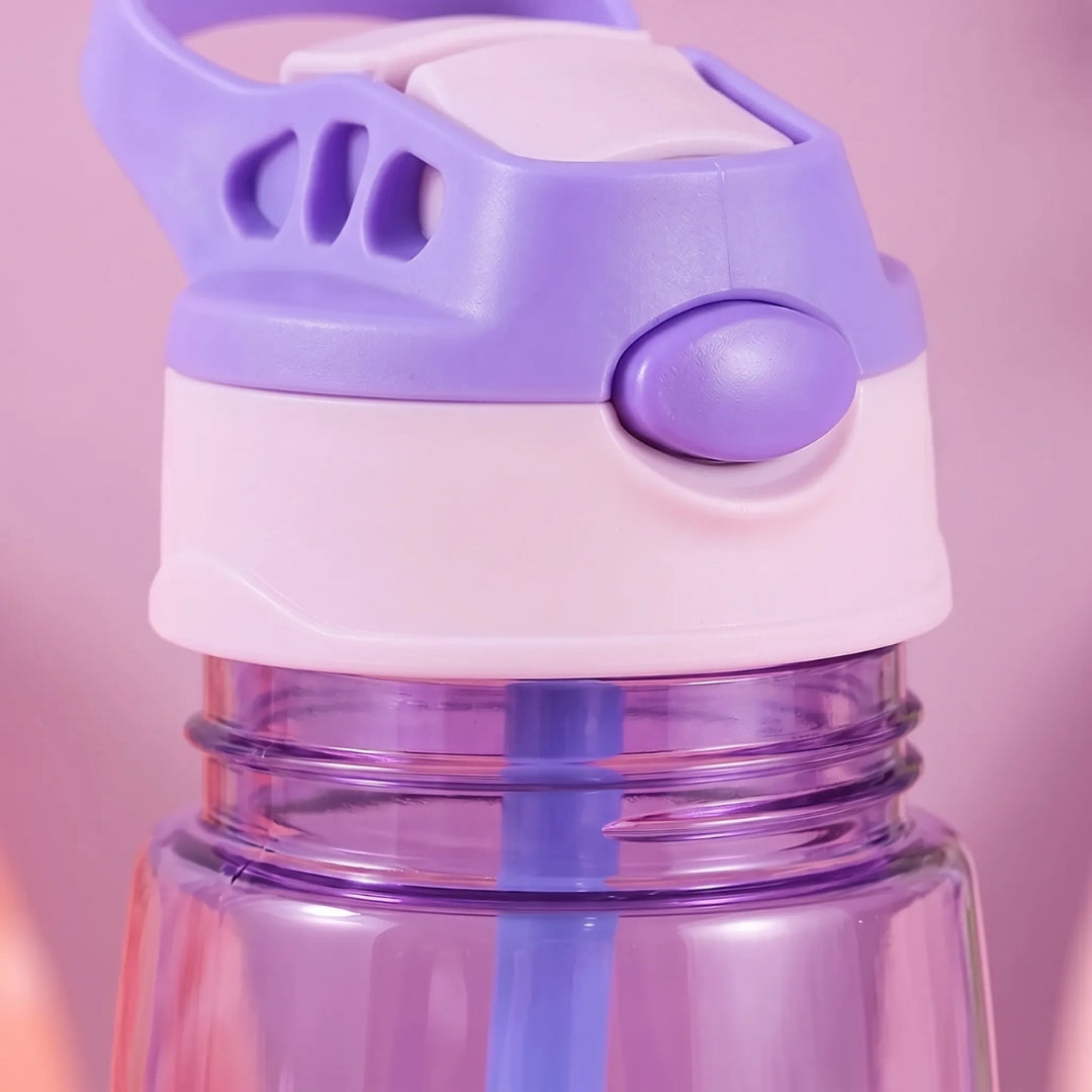 Waterfles Voor Kinderen met Rietje en Drukknop