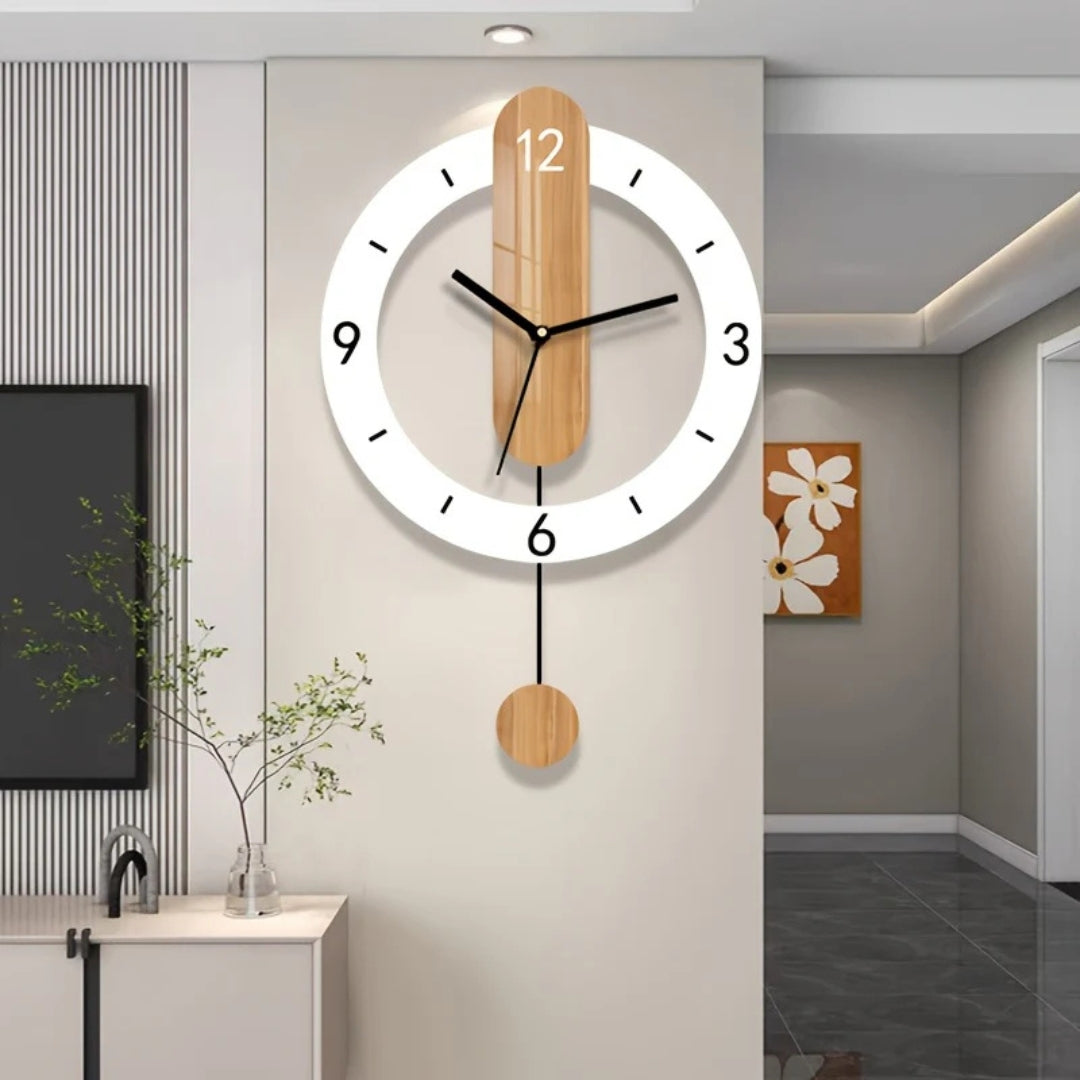 MYHOME® - Scandinavische Houten Pendel Wandklok