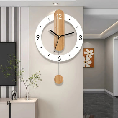 MYHOME® - Scandinavische Houten Pendel Wandklok