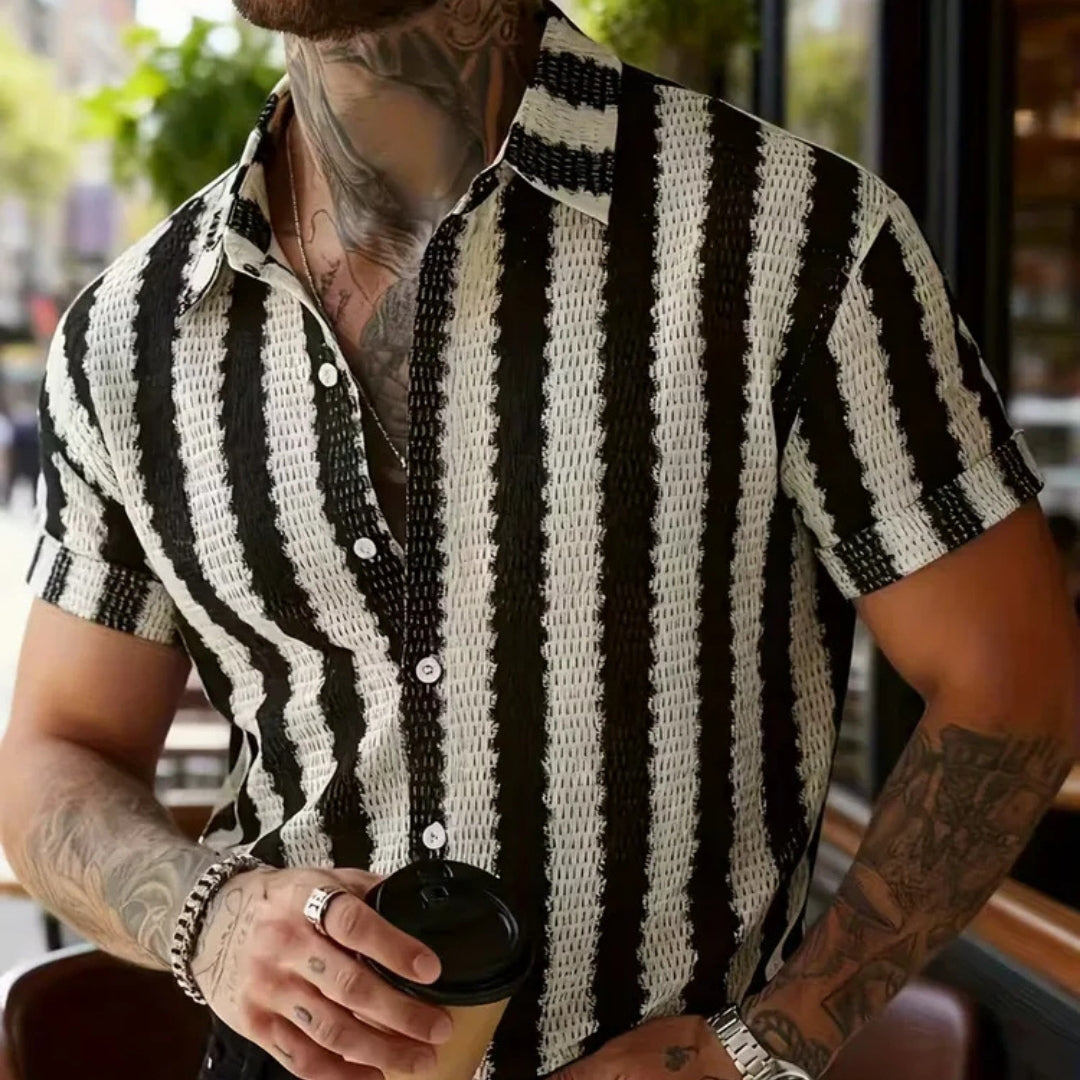 Gestreept Overhemd met Korte Mouwen - UrbanStripe