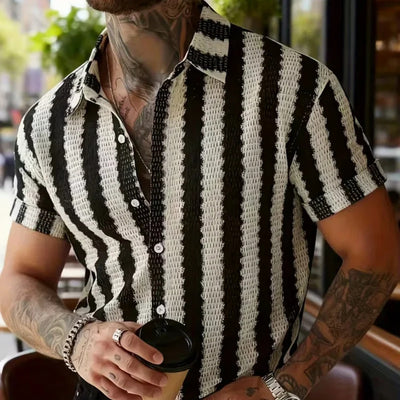 Gestreept Overhemd met Korte Mouwen - UrbanStripe