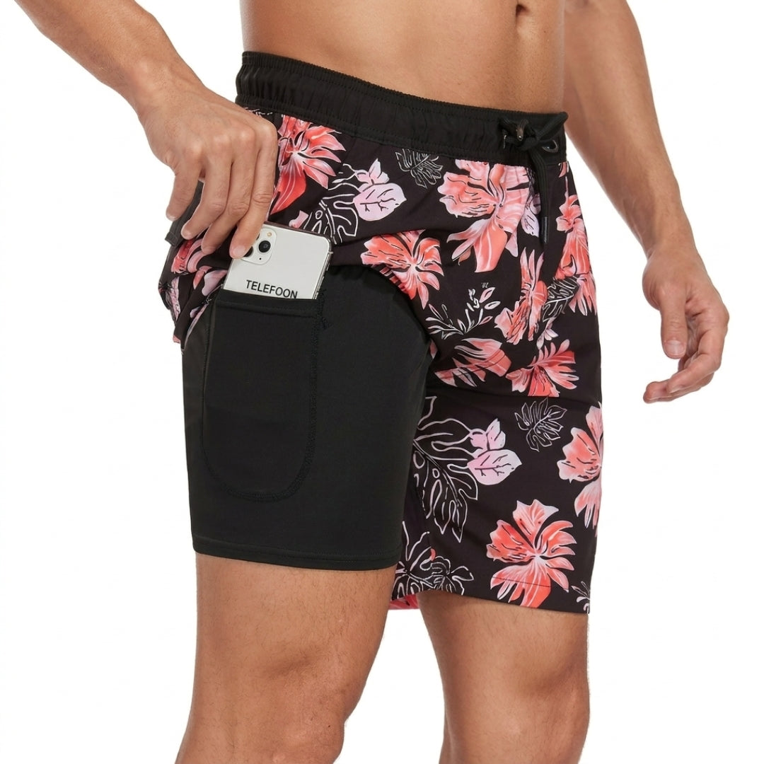 Zwembroek - Tropische Flamingo Print