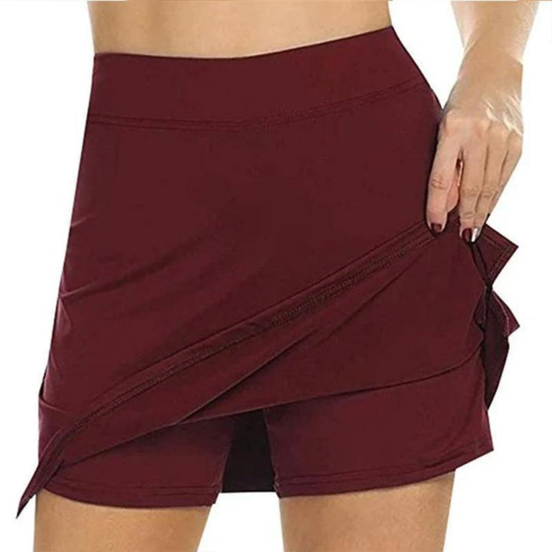 Lijn Korte Rok met Hoge Taille - Comfortabele Sportieve Pasvorm - FlexSkirt