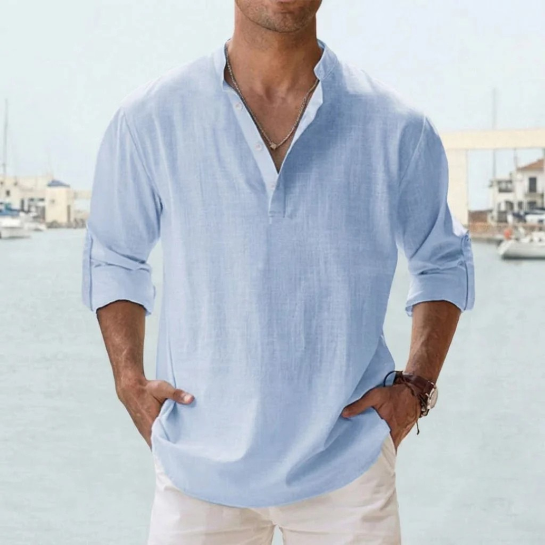 Linnen Blouse - Luchtige Zomerblouse Voor Heren