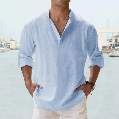 Linnen Blouse - Luchtige Zomerblouse Voor Heren