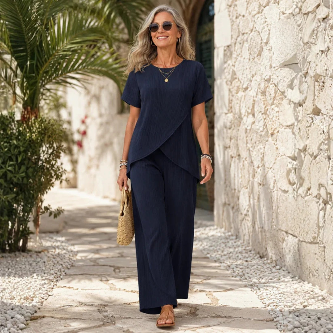 Todelt Sæt - Elegant Komfortabel Sommeroutfit