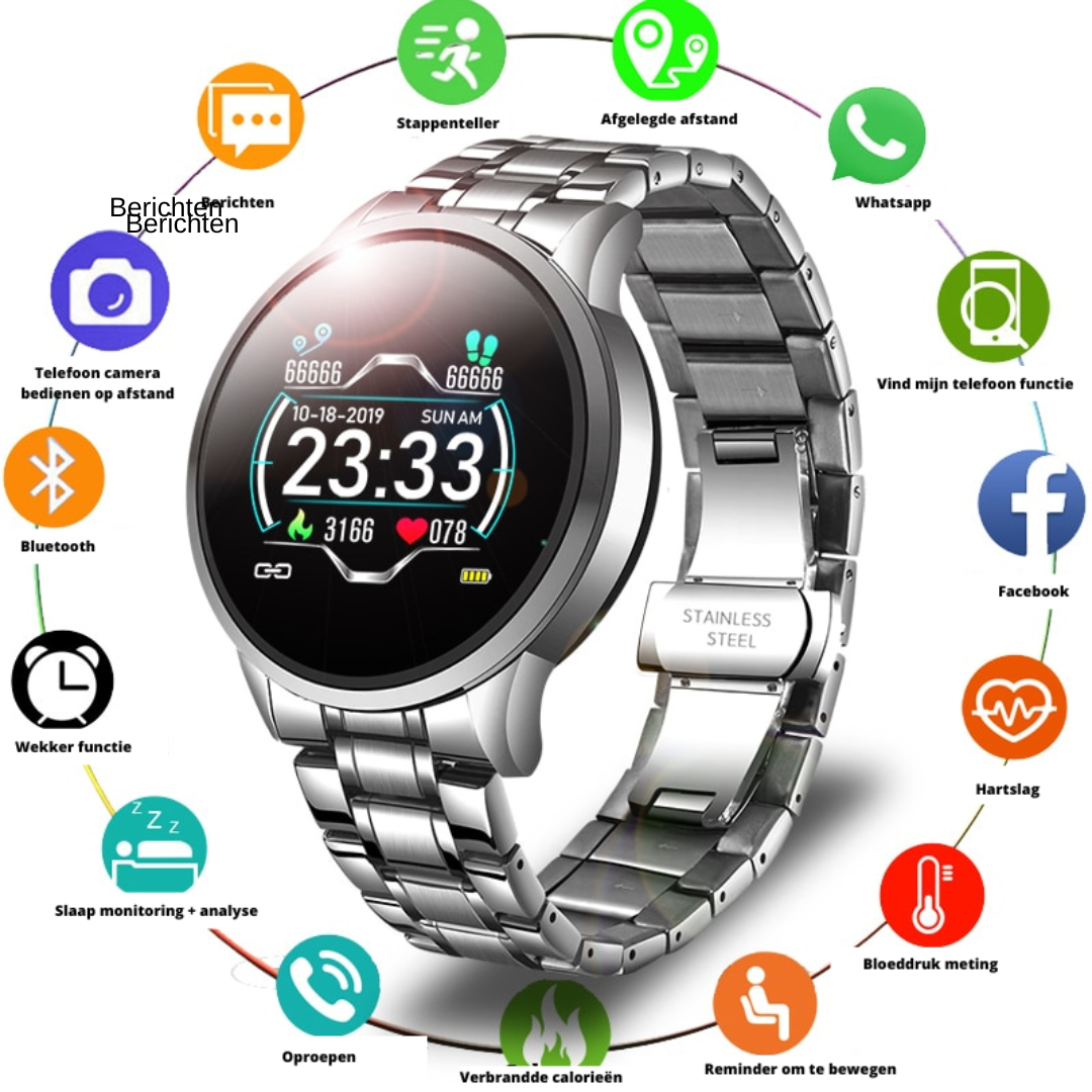 Smartwatch - Klassiek Design met Slimme Technologie - Chronex