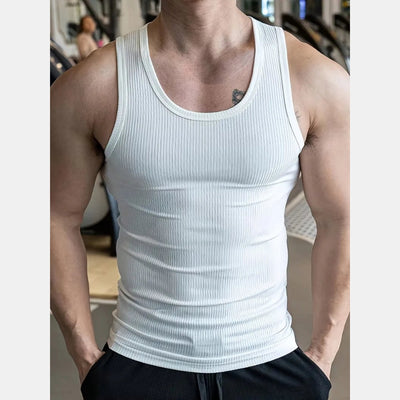 Tanktop - Geribde Slim Fit Sporttop - Varexon