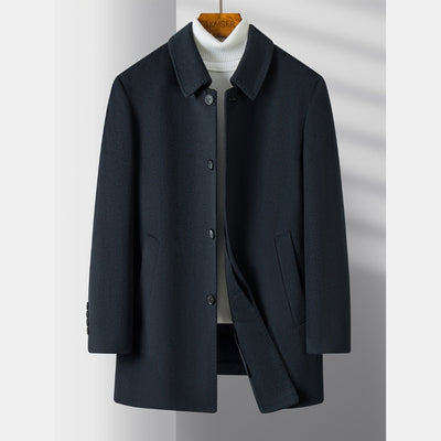 Wollen Blend Overjas Casual Middellang - Luxe Winterjas - Raverno
