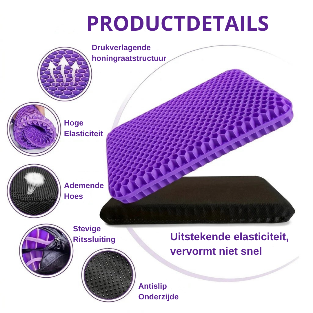 Ergonomisk Gelpude - Trykaflastende Siddekomfort