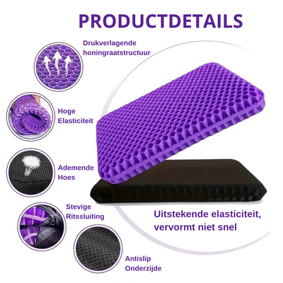 Ergonomisk Gelpude - Trykaflastende Siddekomfort