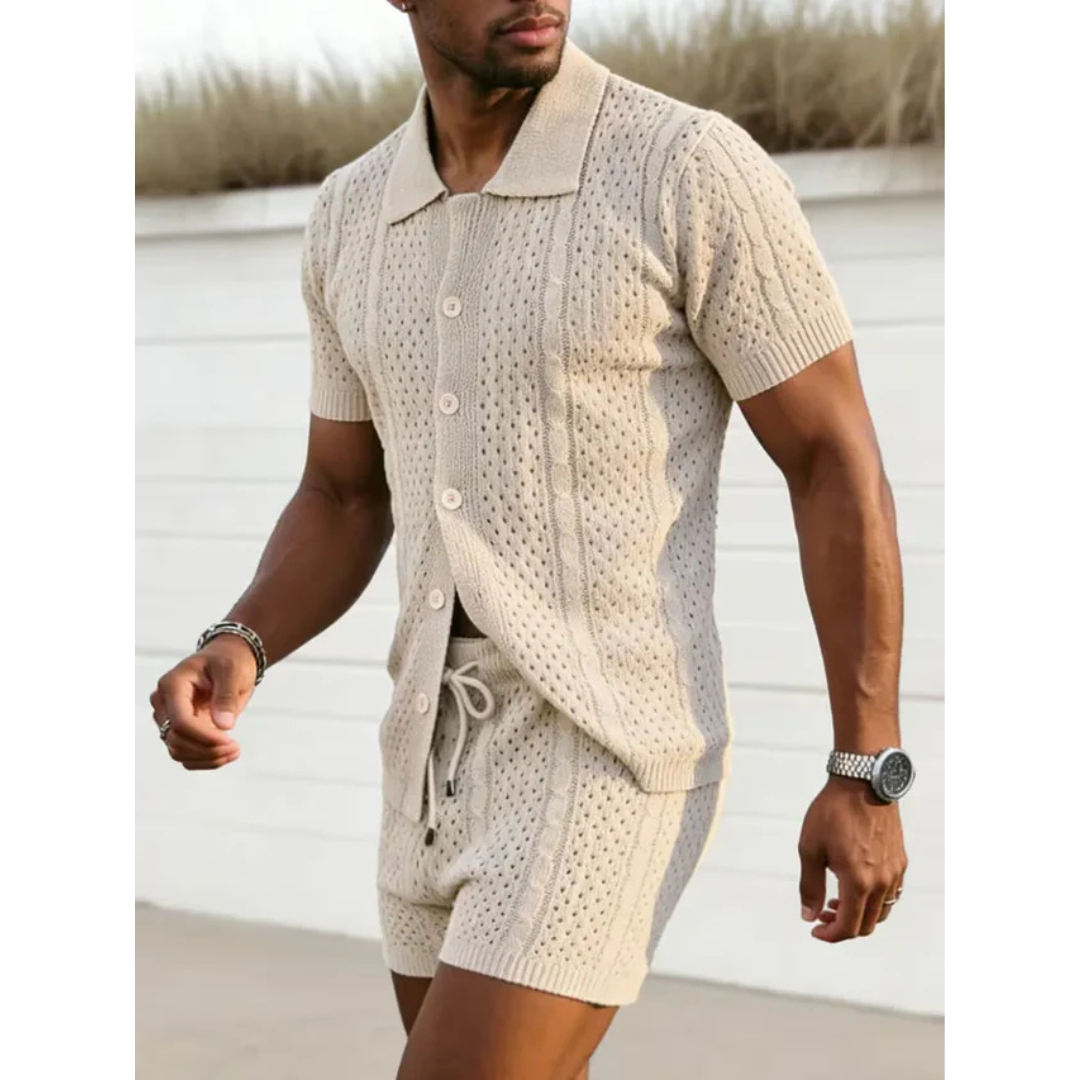Gebreide Zomer Set  met Shorts - Novaro