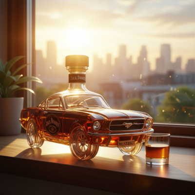 Mustang Whiskey Karaffa - Luxus Dekoratív Whisky Bemutató - StallionCraft