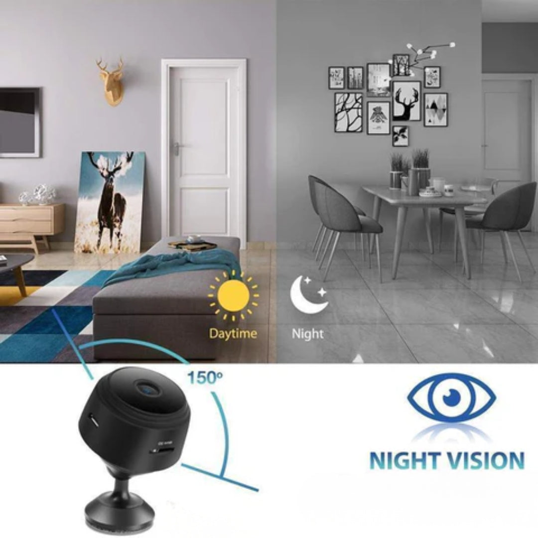 1080p WiFi Mini Camera - Slimme Draadloze Beveiligingscamera - HomeGuard