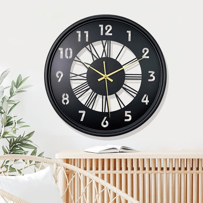 MYHOME® - Stille Ronde Wandklok Van Metaal