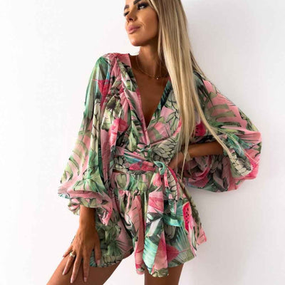 Zomer Set Dames - Elegante Tweedelige Blouse en Short Set