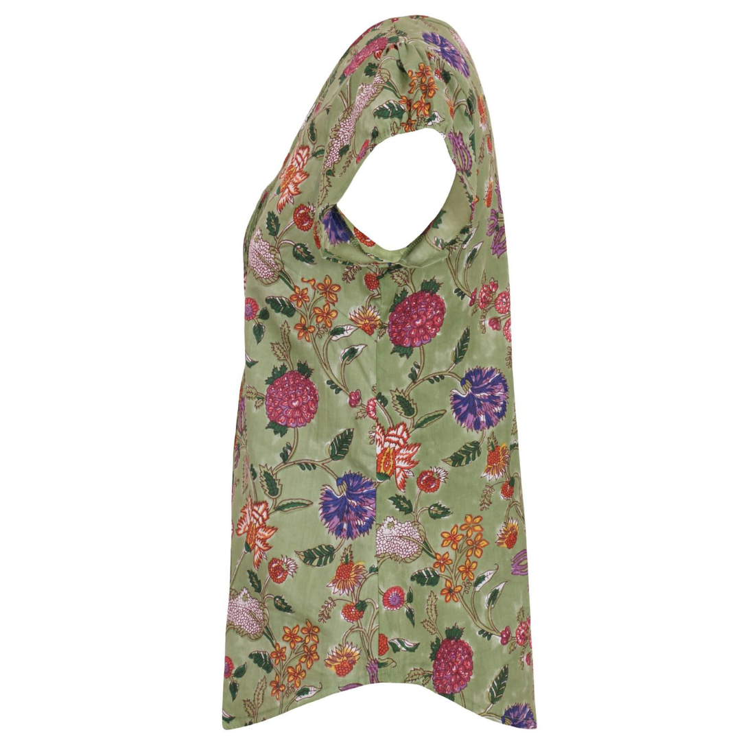 Bloemen Top met Plooidetails - Floréa
