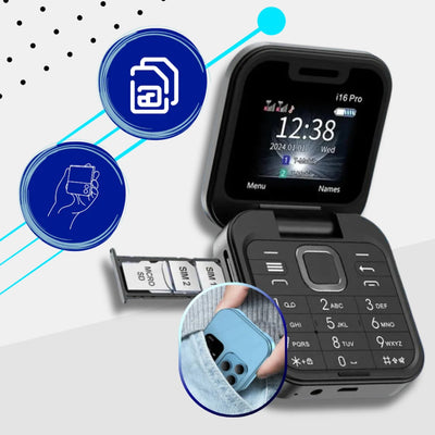 Klaptelefoon - Compacte Dual SIM Flip Phone - NovaFlip
