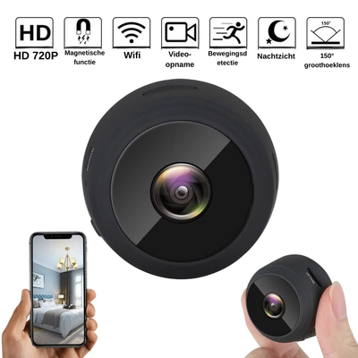 Mini Camera - Draadloze Beveiliging met Nachtzicht - SecureEye