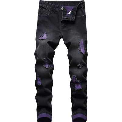 Ripped Slim Fit Jeans - Moderne Gescheurde Heren Jeans - Mick