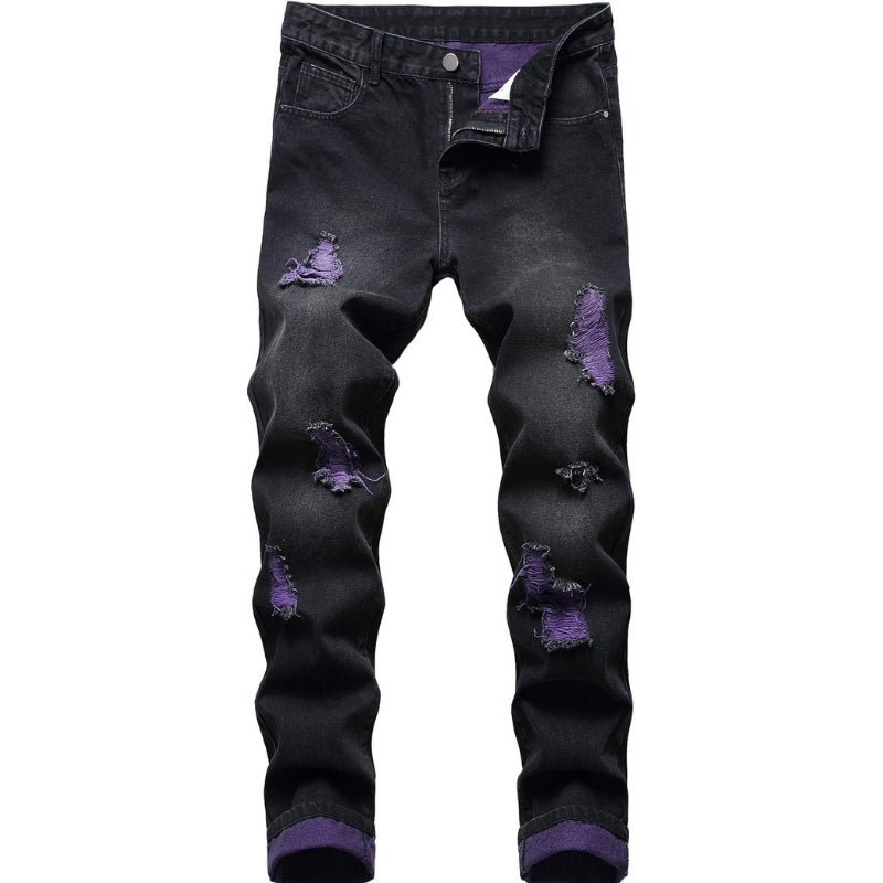 Ripped Slim Fit Jeans - Moderne Gescheurde Heren Jeans - Mick