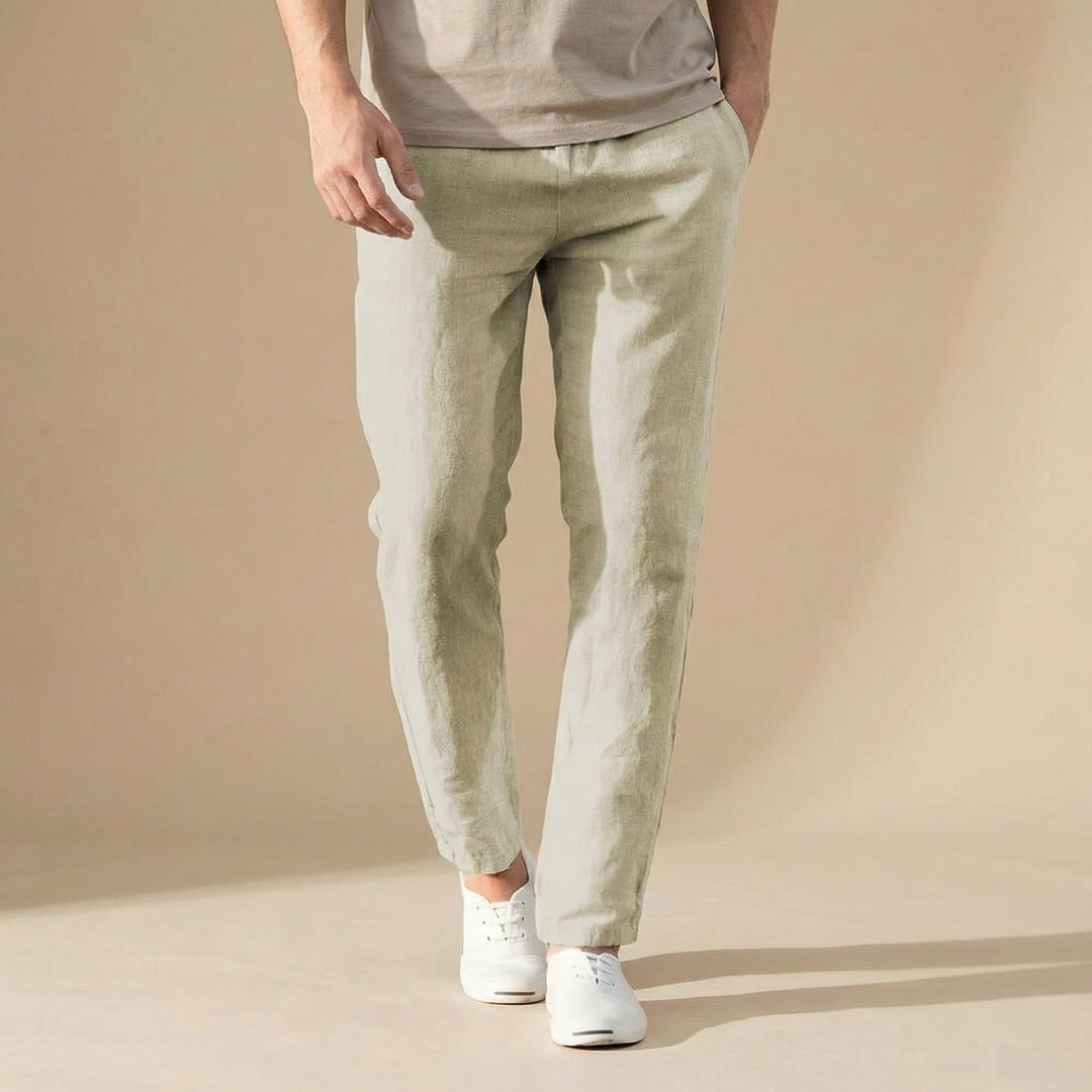 Linnen Broek - Ademende Zomerbroek met Elastische Taille - Montaro
